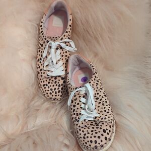 Dolce Vita Calf Hair Leopard Print Women's Espadrille Style Sneakers